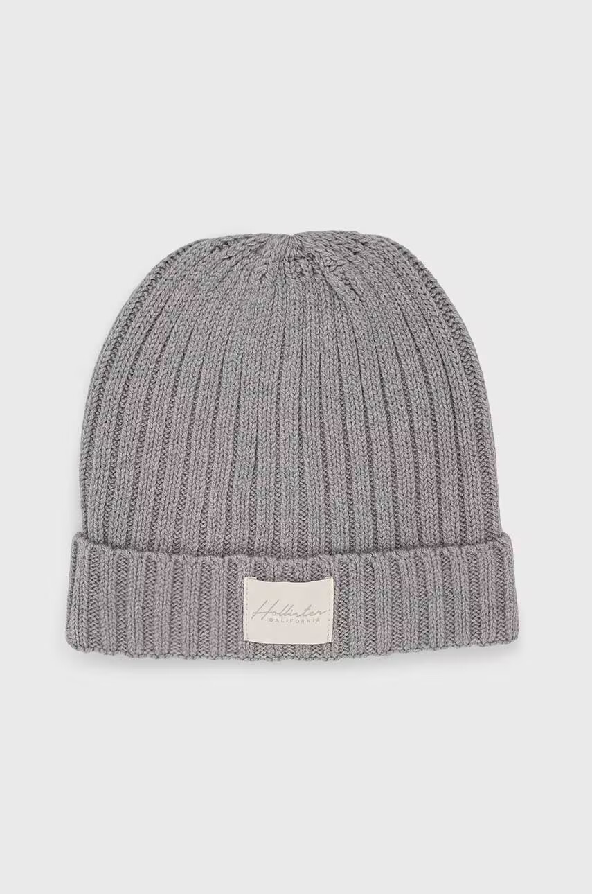 Hollister Co. Шапка в сиво с фина плетка - Pepit.bg