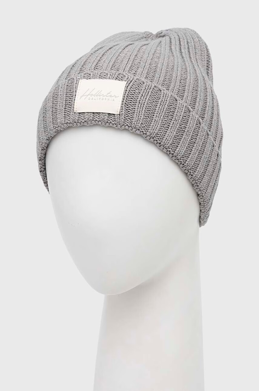 Hollister Co. Шапка в сиво с фина плетка - Pepit.bg