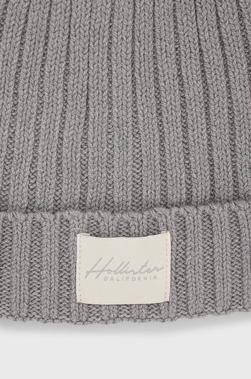 Hollister Co. Шапка в сиво с фина плетка - Pepit.bg