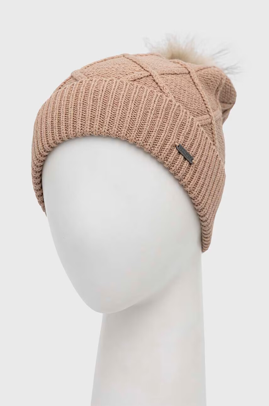 Hollister Co. Шапка в бежово с фина плетка - Pepit.bg
