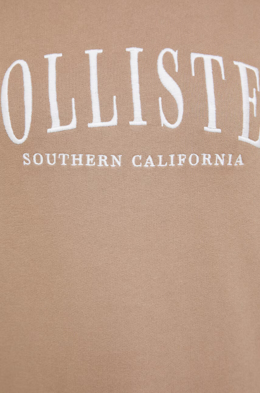 Hollister Co. Суичър в бежово с апликация - Pepit.bg