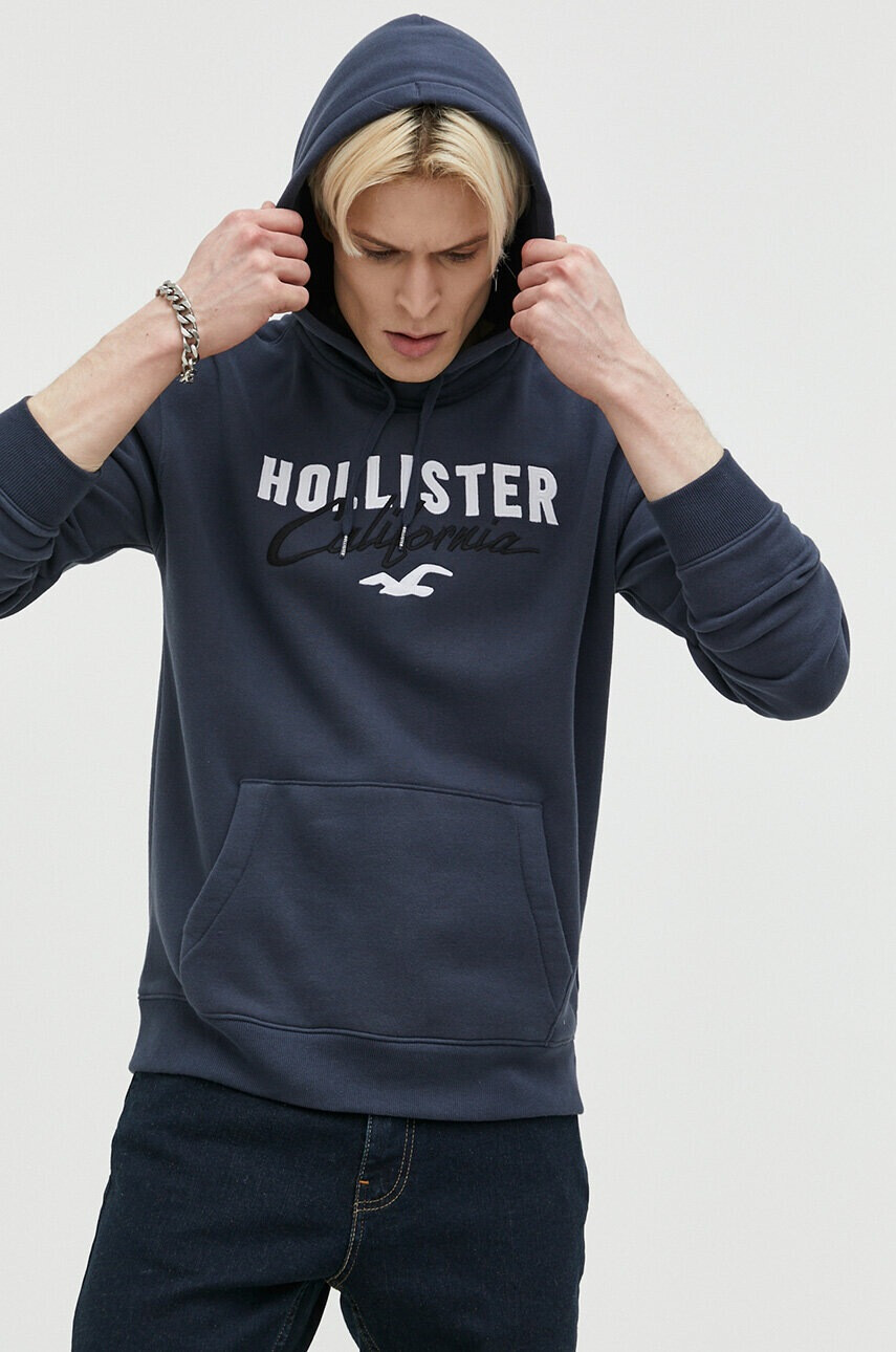 Hollister Co. Суичър в бяло с принт - Pepit.bg
