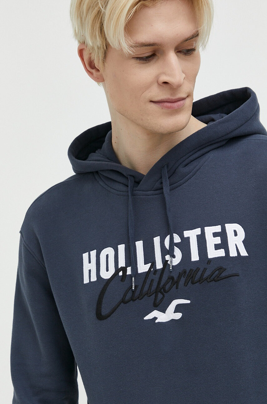 Hollister Co. Суичър в бяло с принт - Pepit.bg