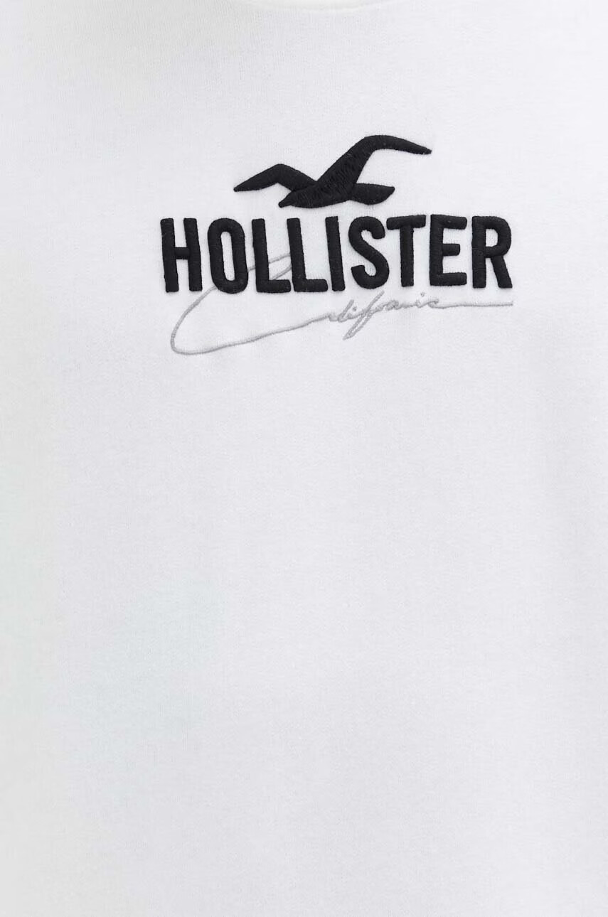 Hollister Co. Суичър в бяло с десен - Pepit.bg