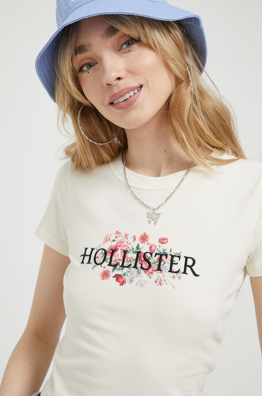 Hollister Co. Тениска в бежово - Pepit.bg