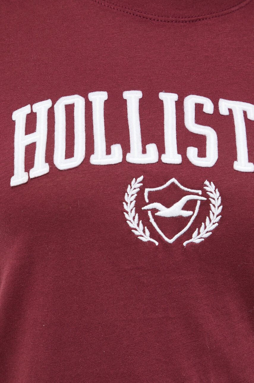 Hollister Co. Тениска в бордо - Pepit.bg