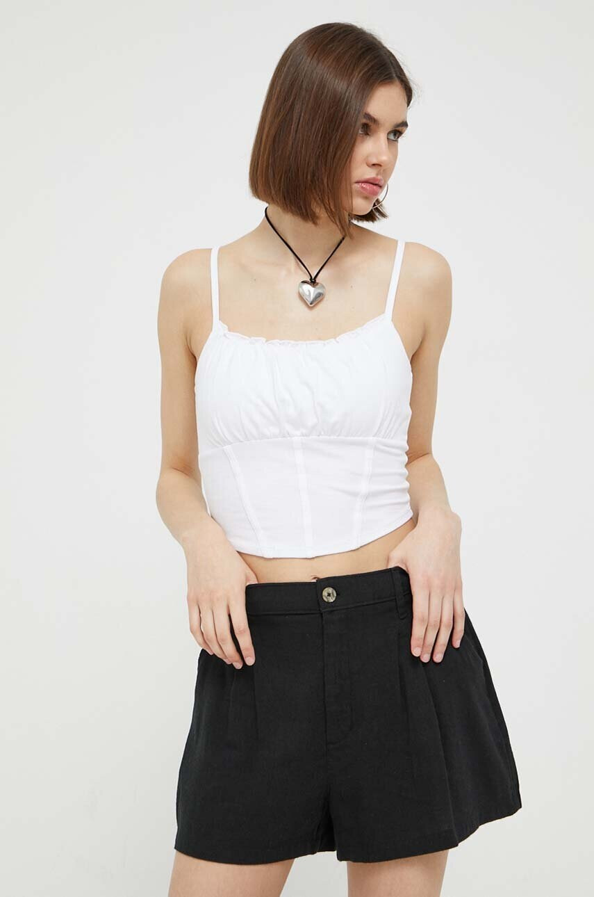 Hollister Co. Топ дамски в бяло - Pepit.bg