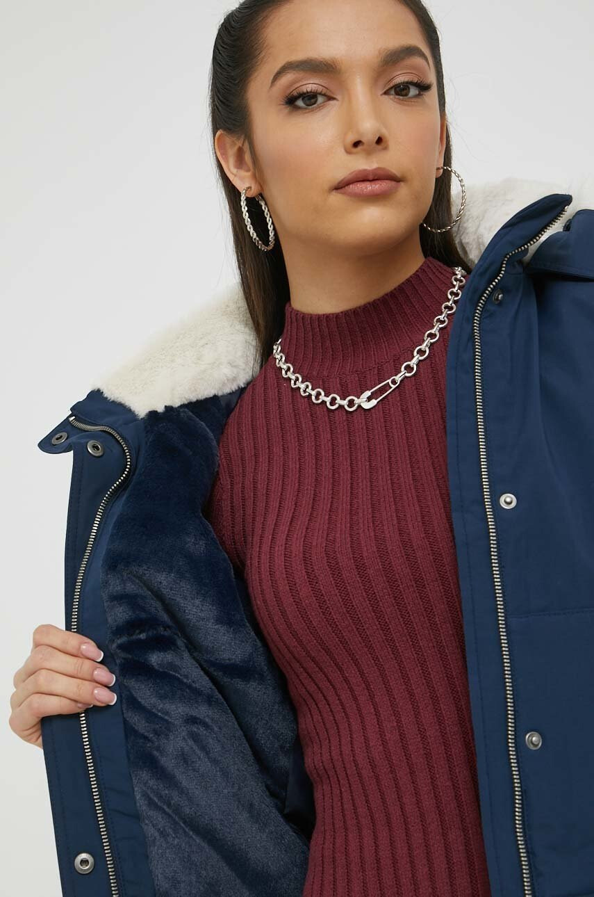 Hollister Co. Яке в тъмносиньо със зимна изолация - Pepit.bg