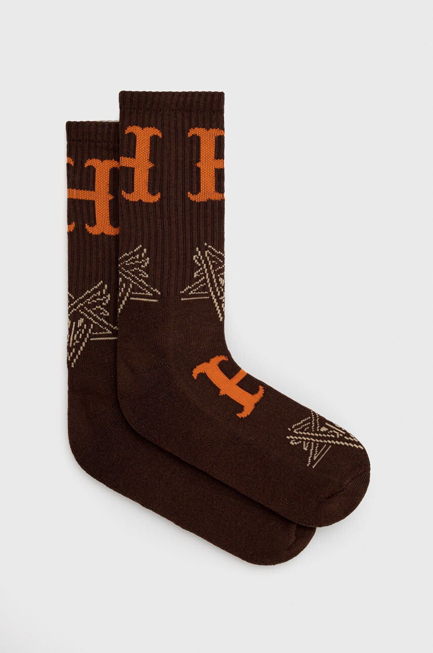 Huf Чорапи X Trasher в кафяво - Pepit.bg