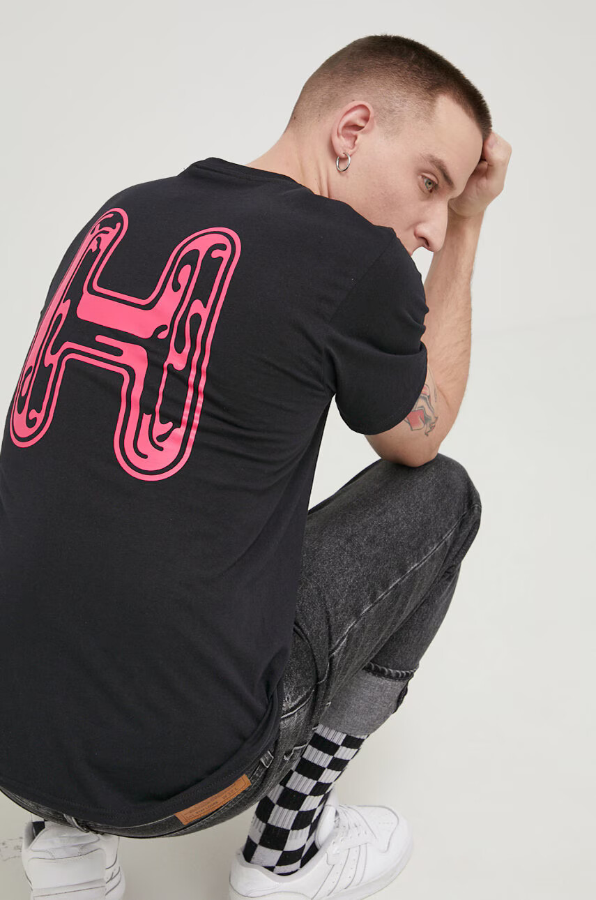 Huf Памучна тениска - Pepit.bg