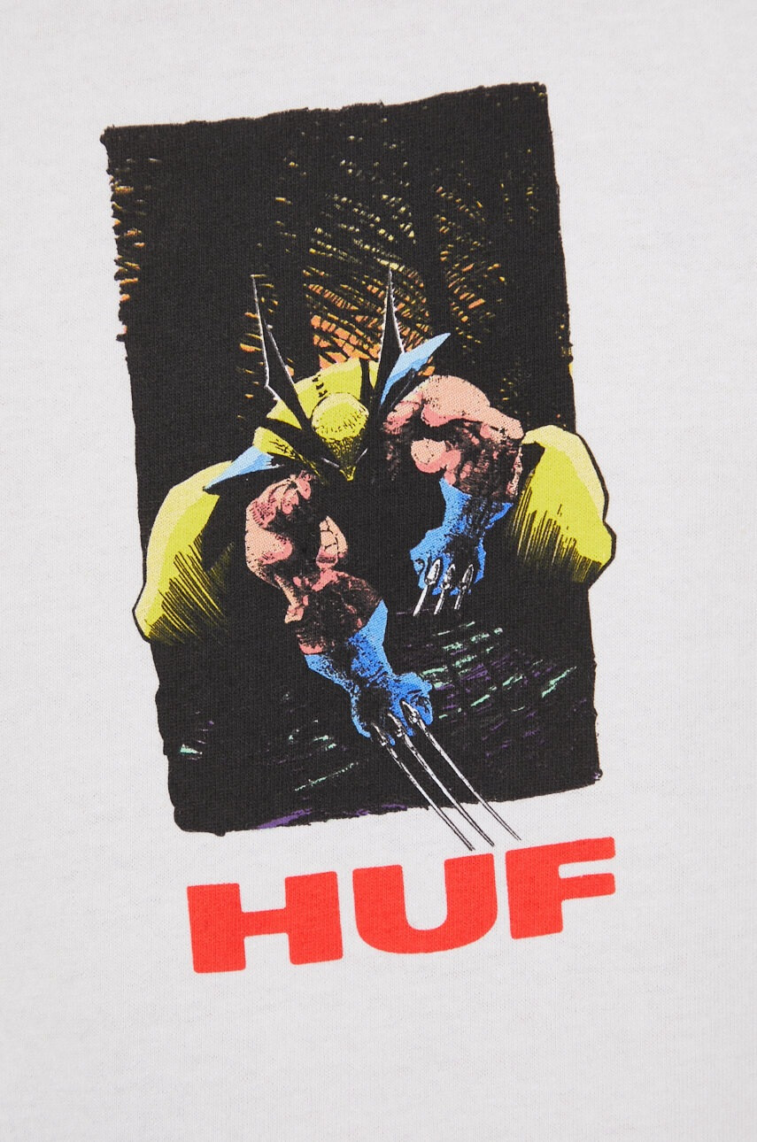 Huf Памучна тениска X Marvel в бяло с принт - Pepit.bg
