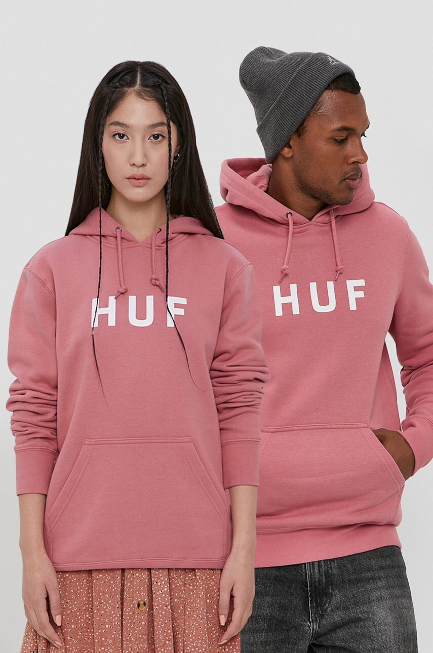 Huf Суичър в розово с принт - Pepit.bg