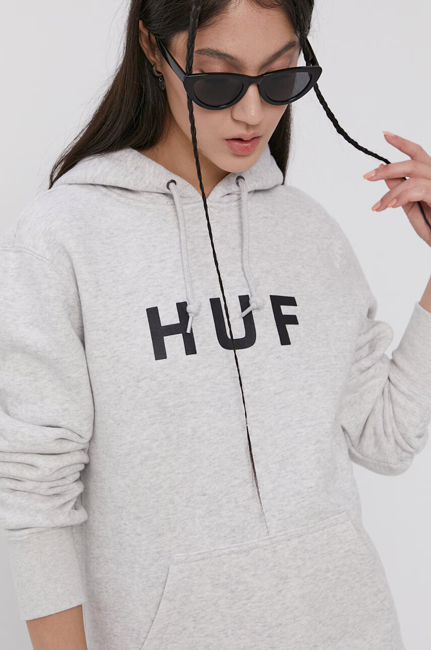 Huf Суичър в сиво с принт - Pepit.bg