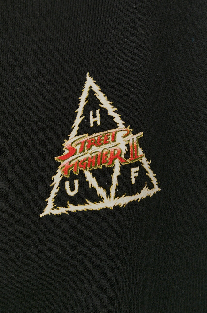 Huf Суичър в черно с принт - Pepit.bg