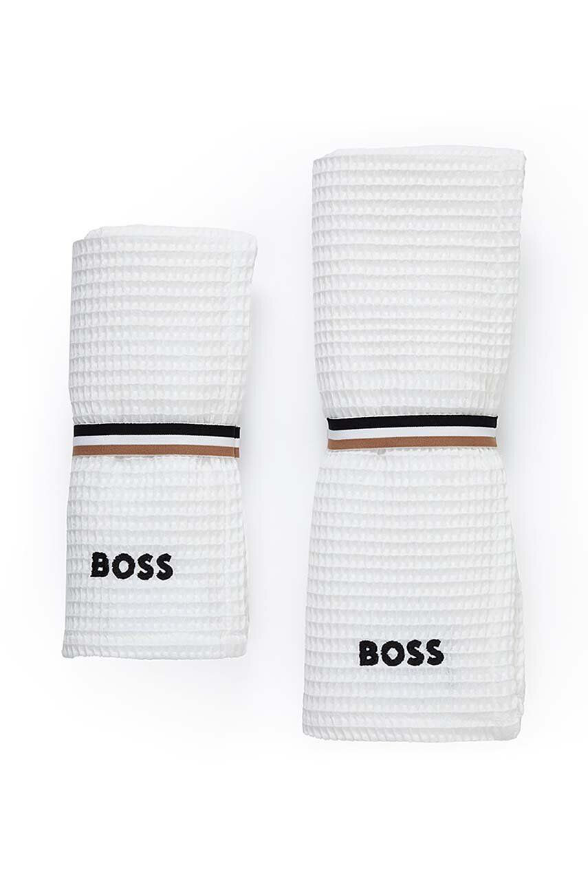 Boss Малка памучна кърпа Hugo Waffle Handtowel 50 x 100 cm - Pepit.bg