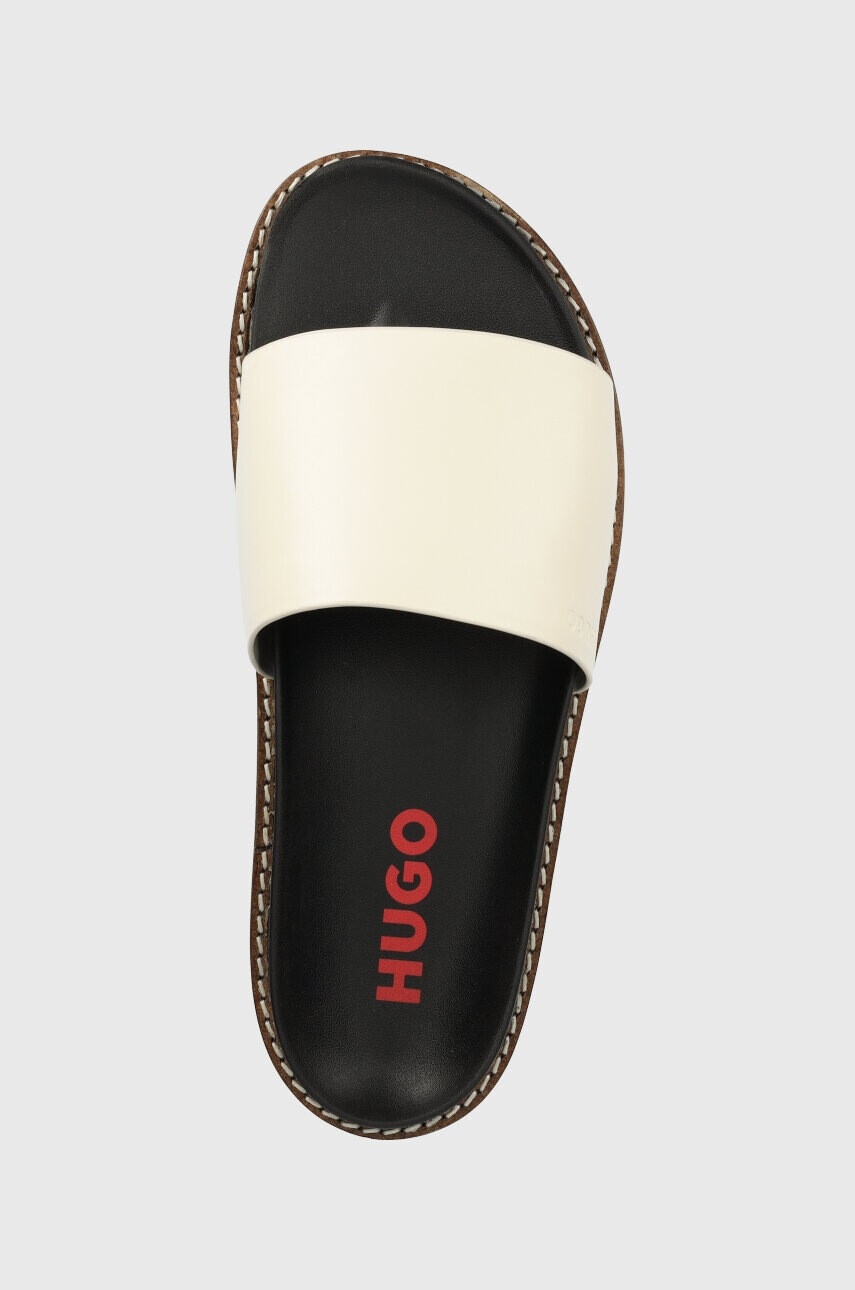 Hugo Чехли Lisa в бежово с платформа - Pepit.bg
