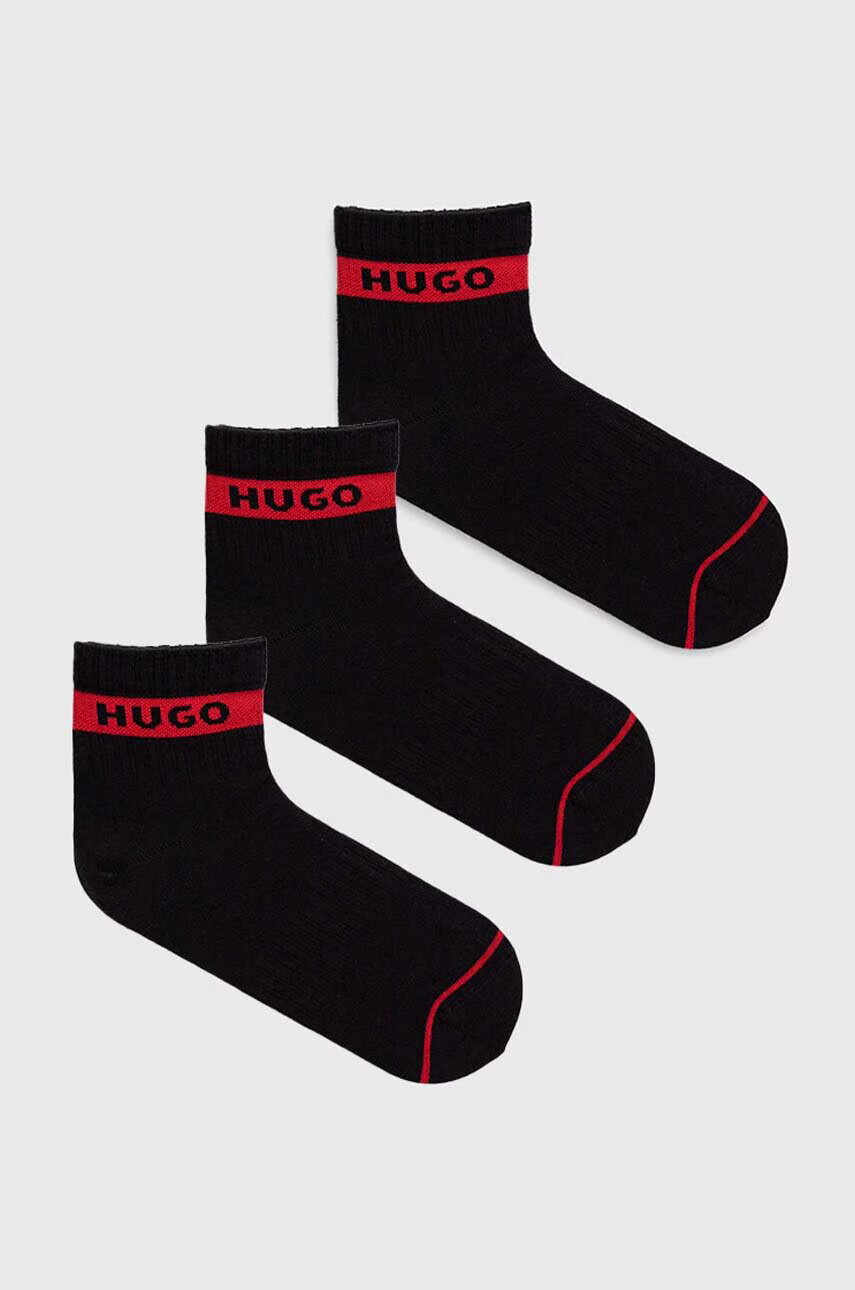 Hugo Чорапи (3 броя) в черно - Pepit.bg
