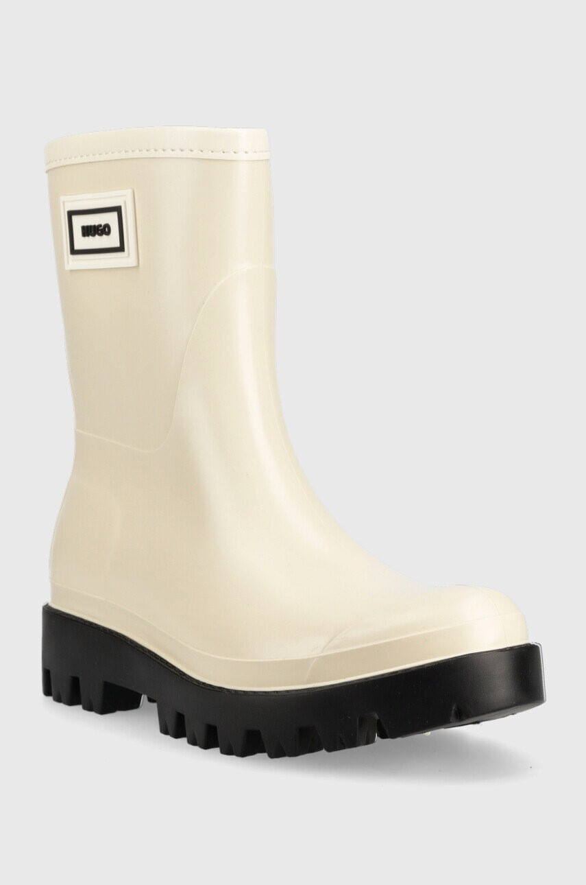 Hugo Гумени ботуши Athena Bootie в бежово - Pepit.bg
