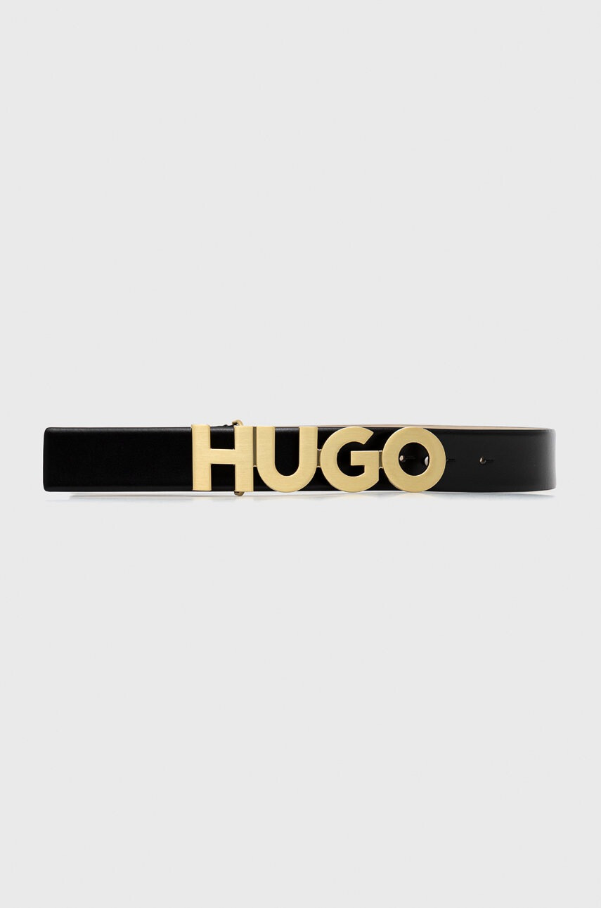 Hugo Кожен колан дамски в черно - Pepit.bg