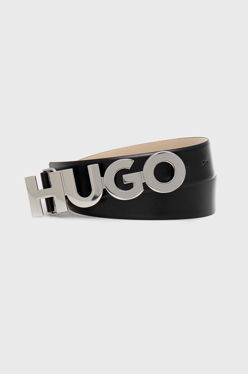 Hugo Кожен колан дамски в черно - Pepit.bg