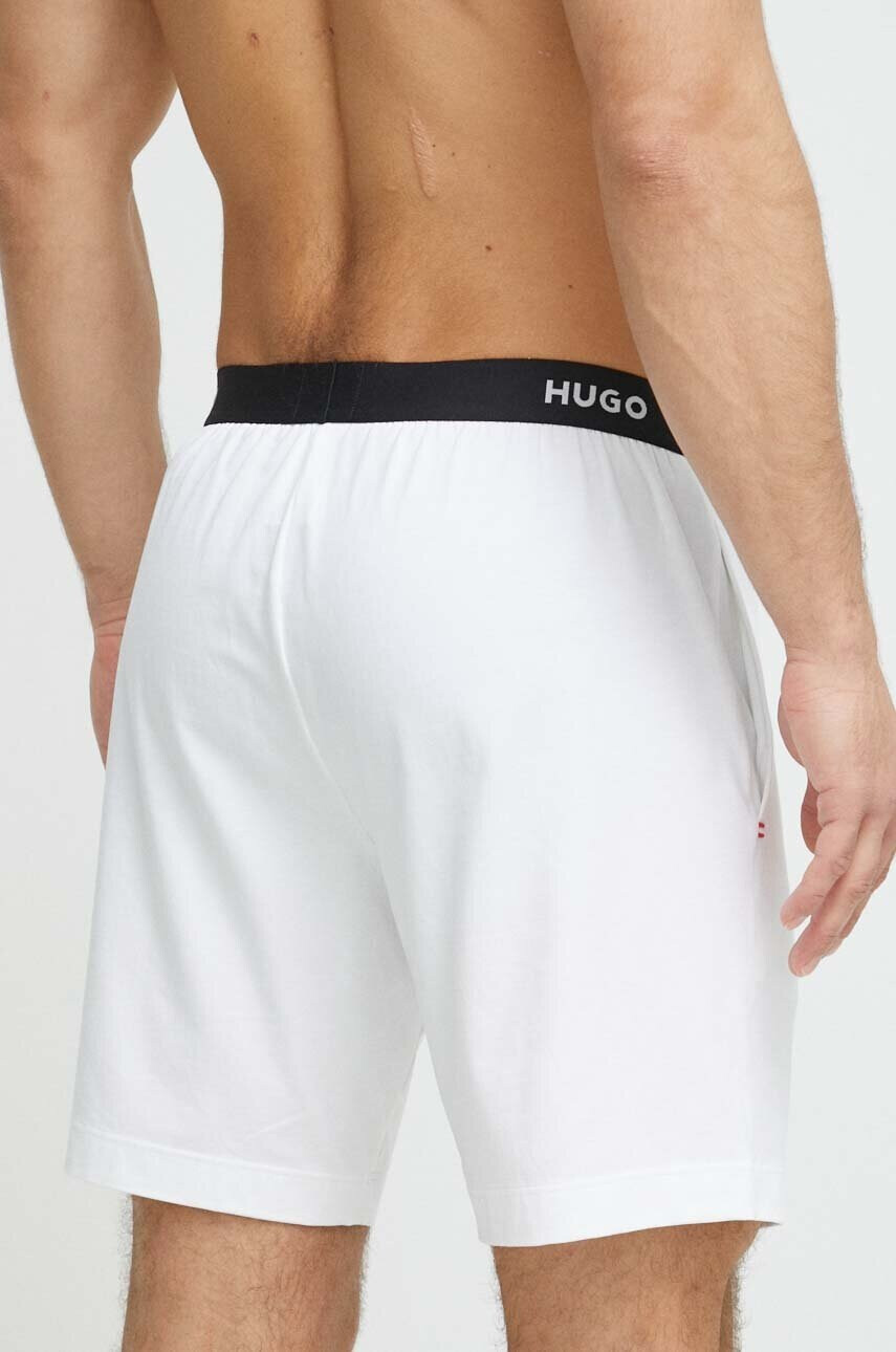 Hugo Късо долнище на пижама мъжко в бяло - Pepit.bg