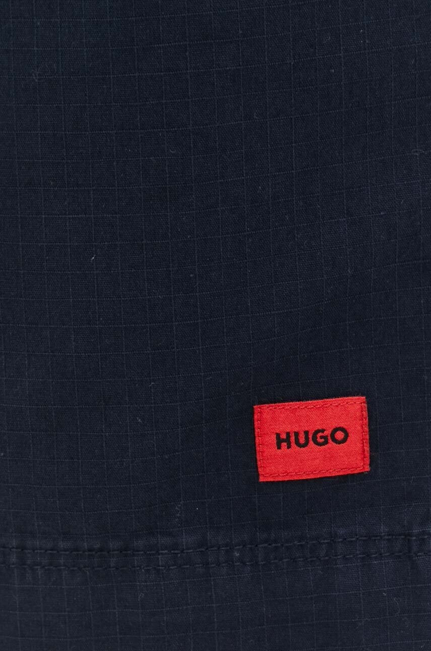 Hugo Памучен къс панталон в тъмносиньо - Pepit.bg