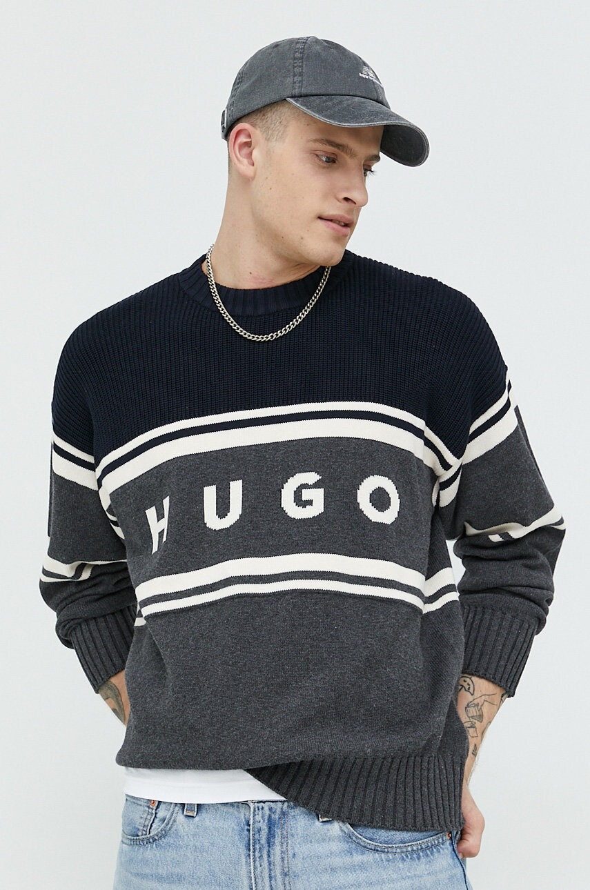 Hugo Памучен пуловер - Pepit.bg
