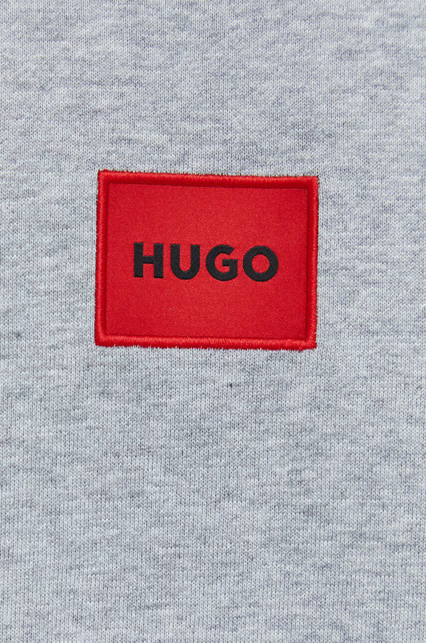 Hugo Памучен суичър в сиво с апликация - Pepit.bg