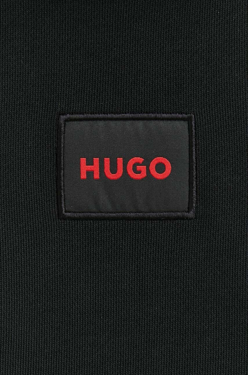 Hugo Памучен суичър в черно с апликация - Pepit.bg