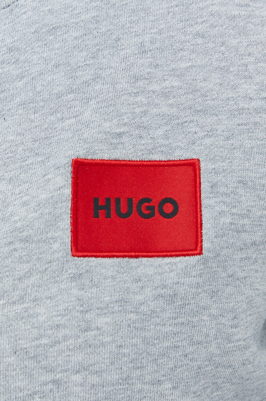 Hugo Памучен суичър в сиво с апликация - Pepit.bg