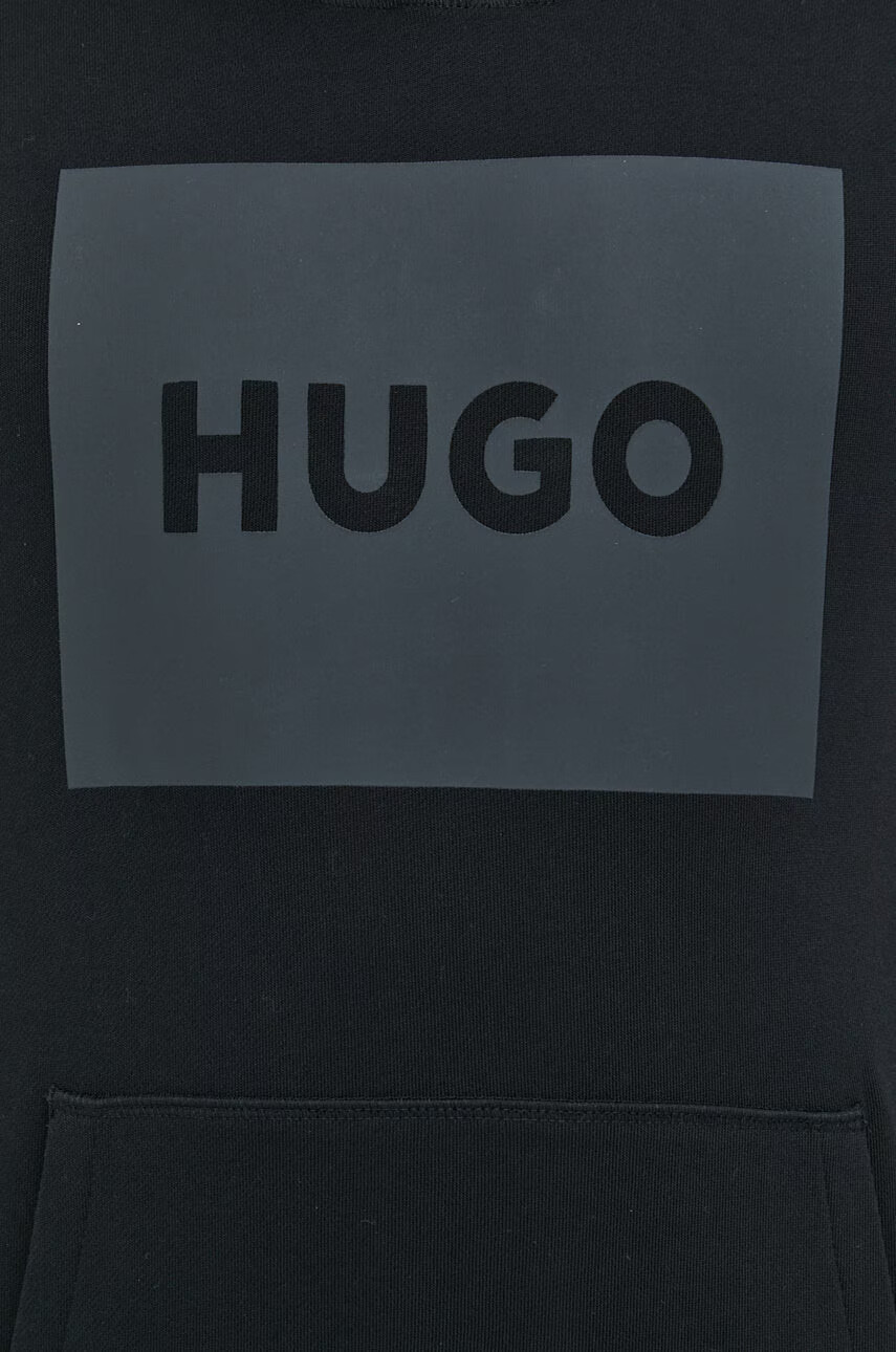 Hugo Памучен суичър в черно с принт - Pepit.bg