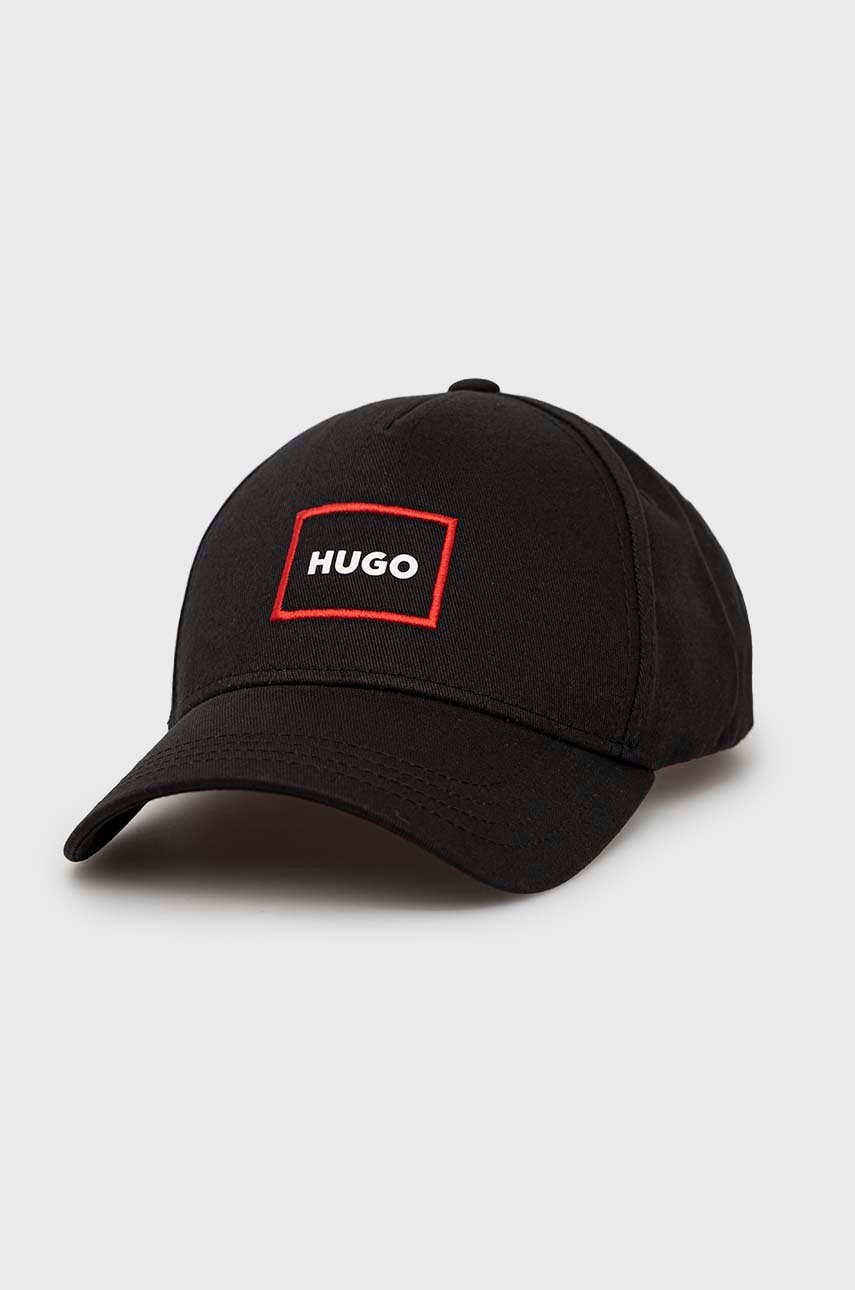 Hugo Памучна шапка с козирка - Pepit.bg