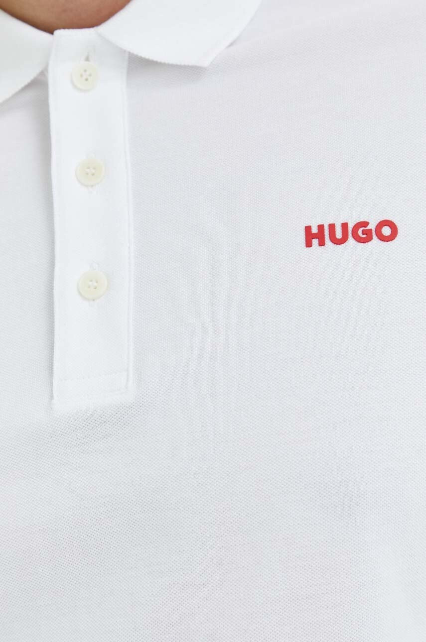 Hugo Памучна тениска с яка - Pepit.bg