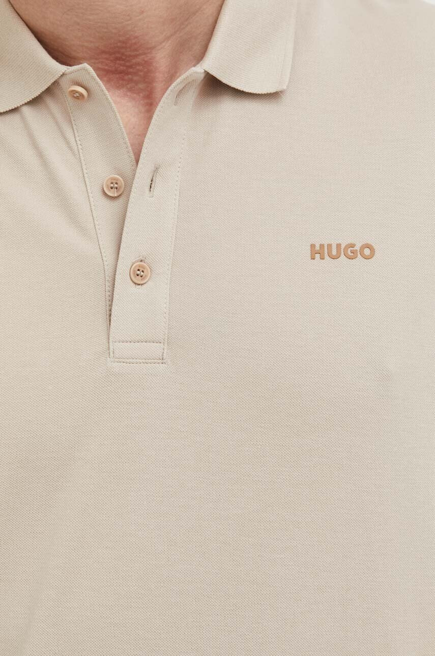 Hugo Памучна тениска с яка - Pepit.bg