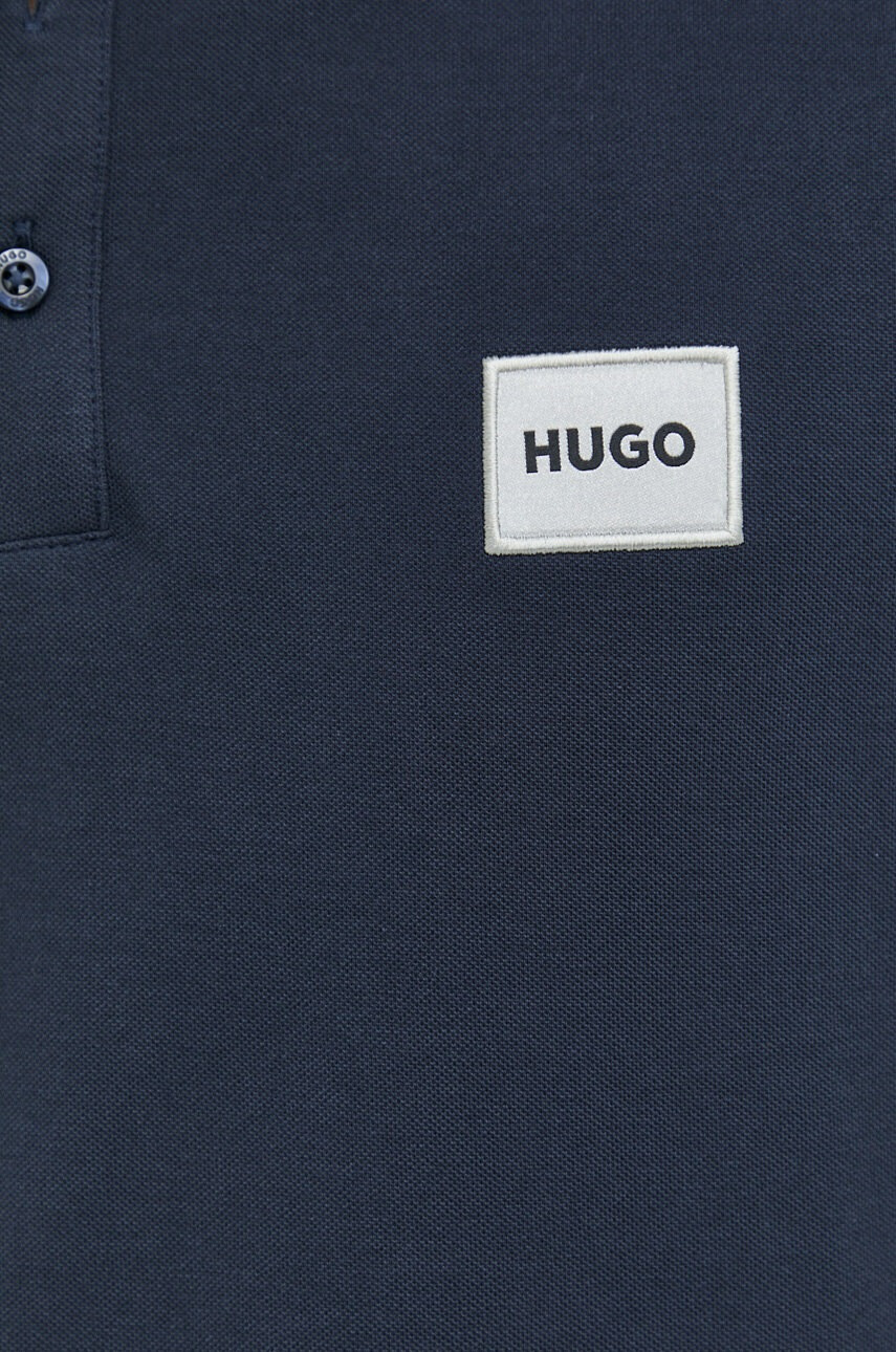 Hugo Памучна тениска с яка - Pepit.bg