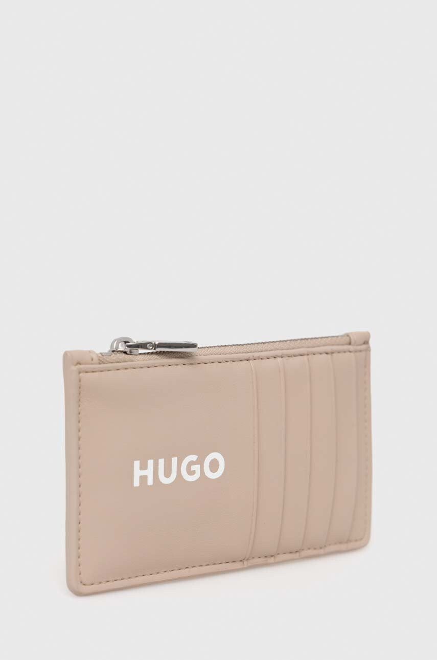 Hugo Портмоне и калъф за airpods в бежово - Pepit.bg