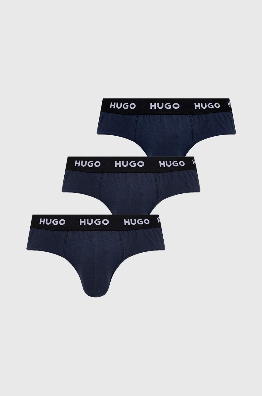 Hugo Слипове (3 чифта) мъжки в тъмносиньо - Pepit.bg