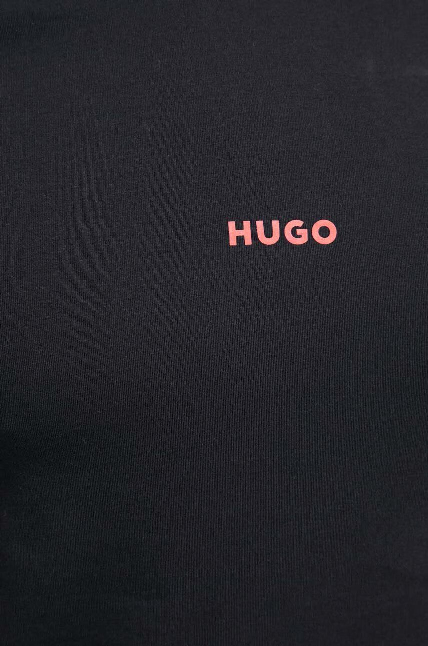 Hugo Тениска и боксерки в черно с изчистен дизайн - Pepit.bg