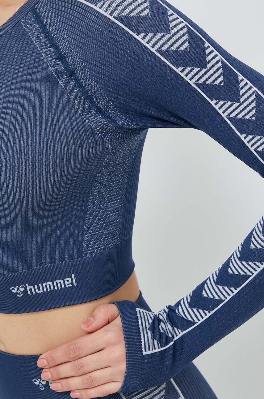 Hummel Блуза с дълги ръкави за трениране Blaze в синьо - Pepit.bg