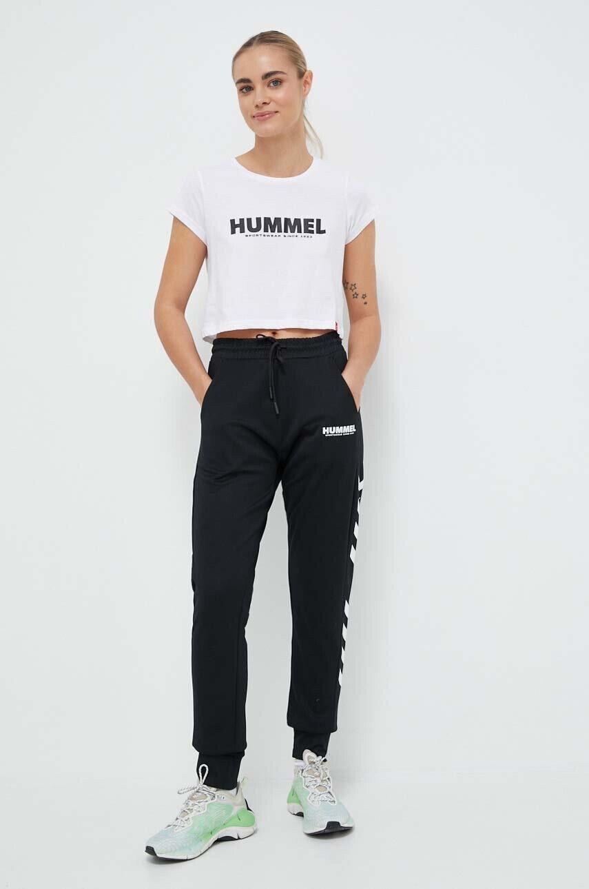 Hummel Памучна тениска в бяло - Pepit.bg