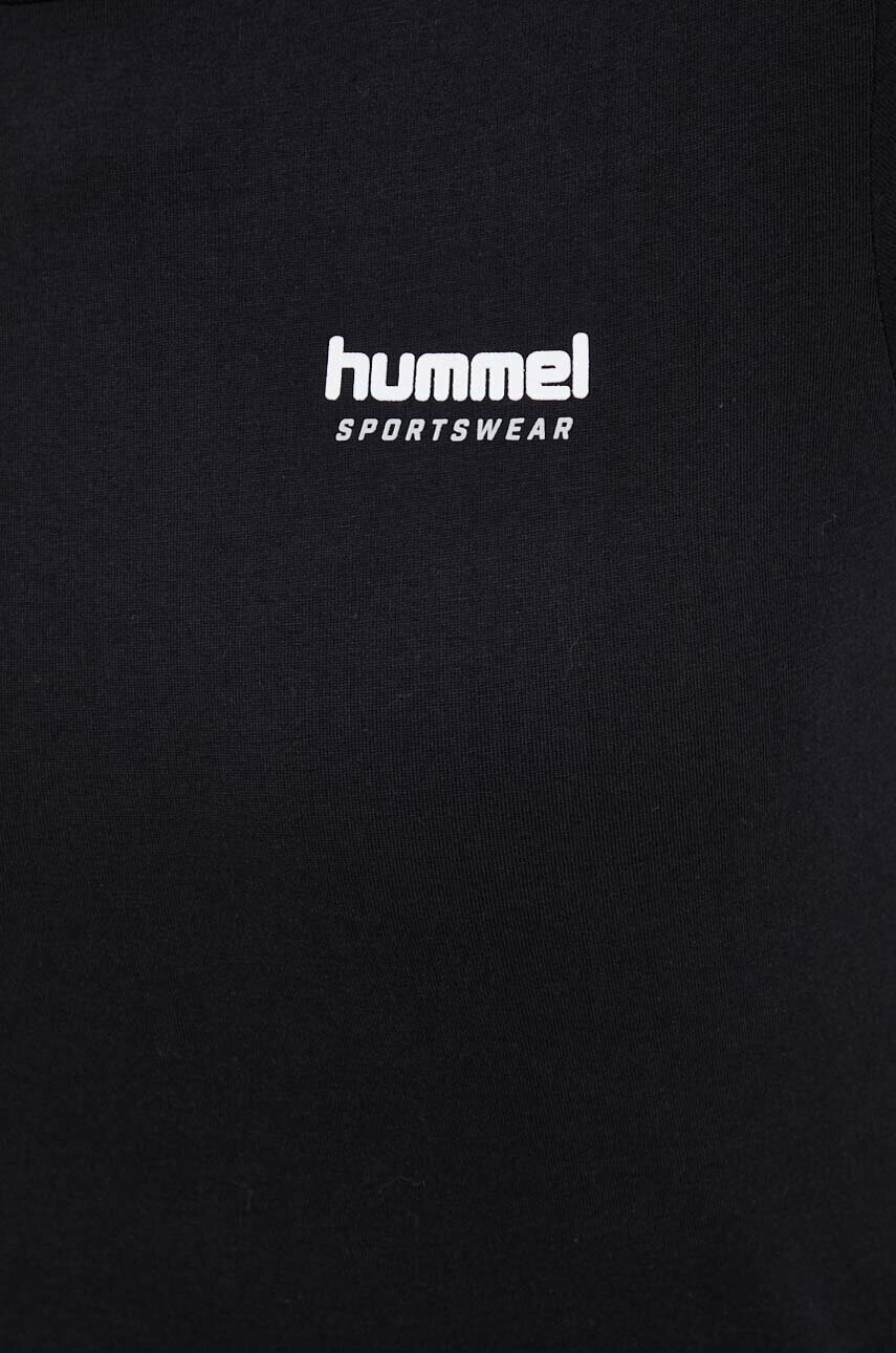 Hummel Памучна тениска в черно - Pepit.bg