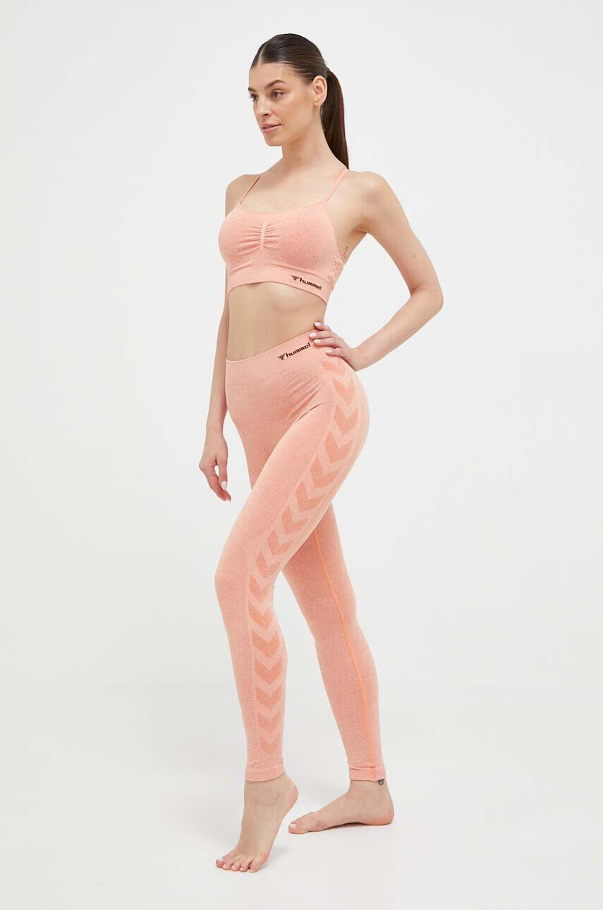 Hummel Спортен сутиен в оранжево - Pepit.bg