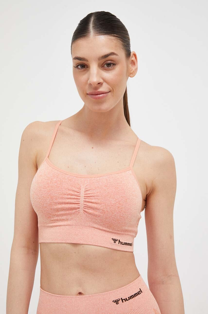 Hummel Спортен сутиен в оранжево - Pepit.bg
