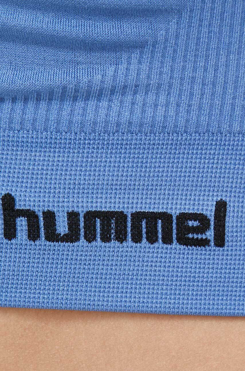 Hummel Спортен сутиен Tif в синьо с изчистен дизайн - Pepit.bg