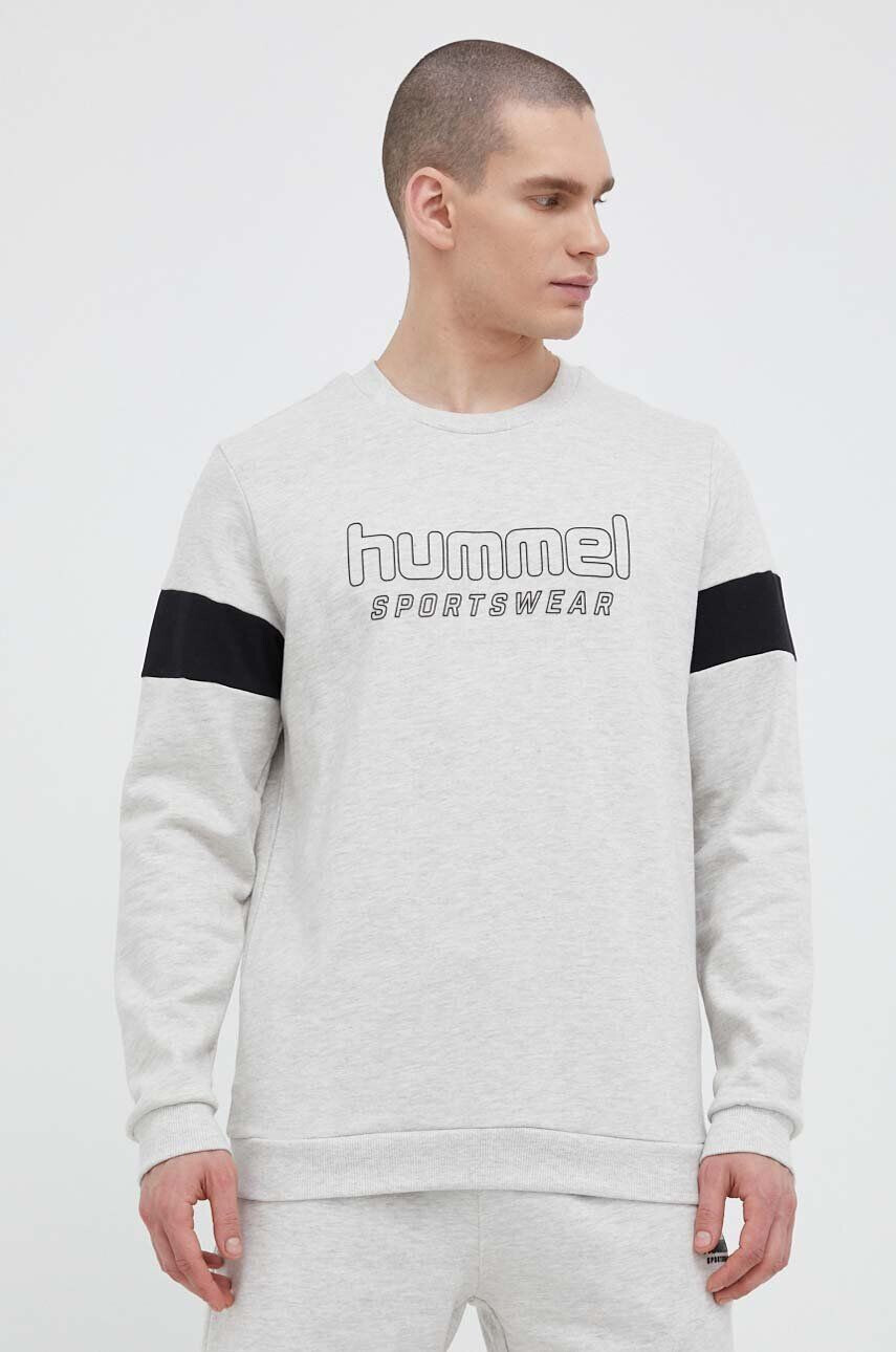 Hummel Суичър в сиво с принт - Pepit.bg