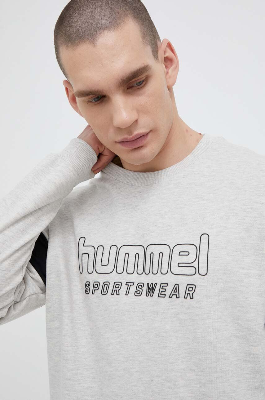 Hummel Суичър в сиво с принт - Pepit.bg