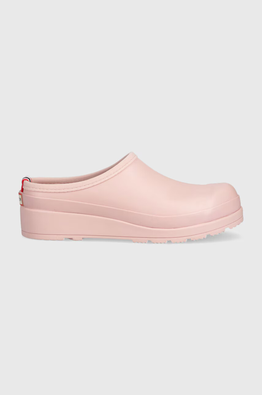 Hunter Чехли Womens Play Clog в розово с платформа WFF1002RMA - Pepit.bg