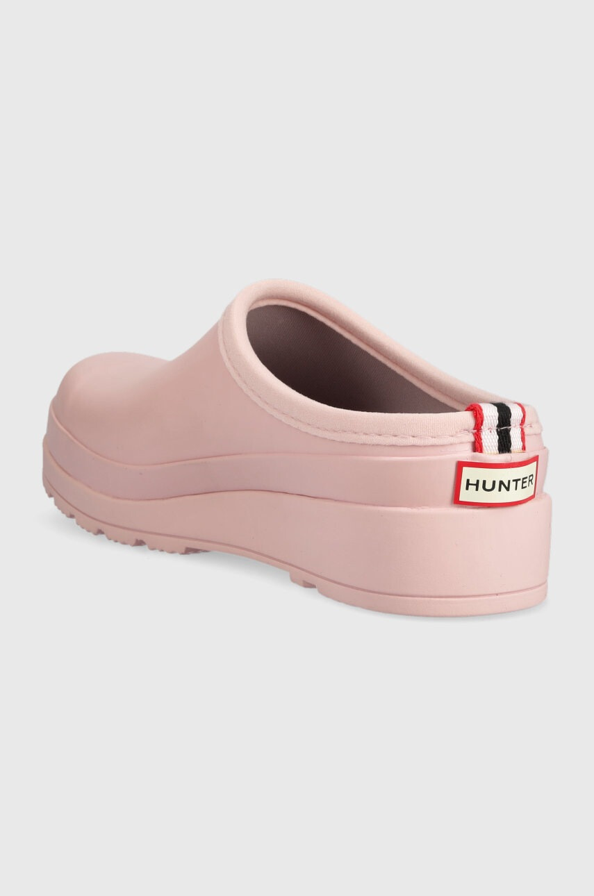 Hunter Чехли Womens Play Clog в розово с платформа WFF1002RMA - Pepit.bg