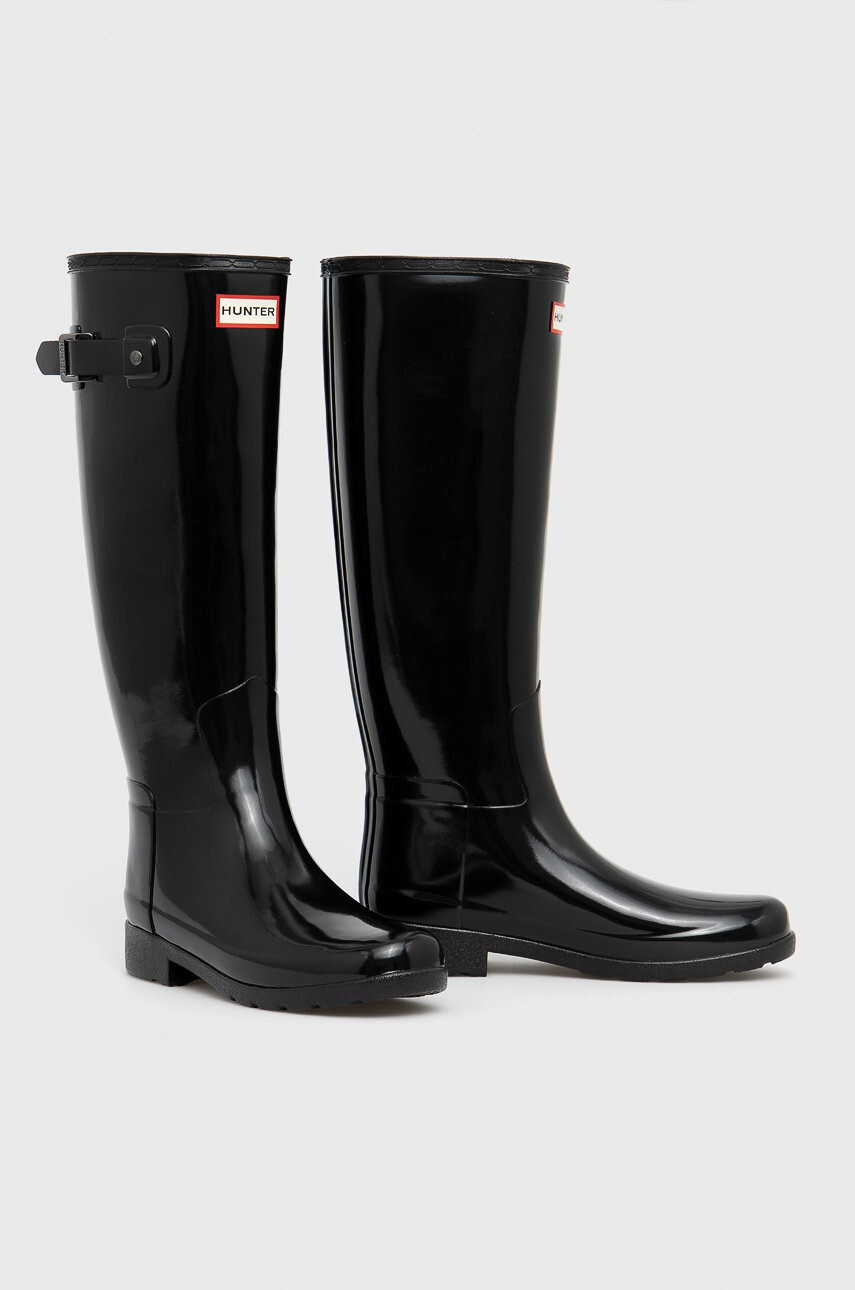 Hunter Гумени ботуши Refined Tall Gloss - Pepit.bg