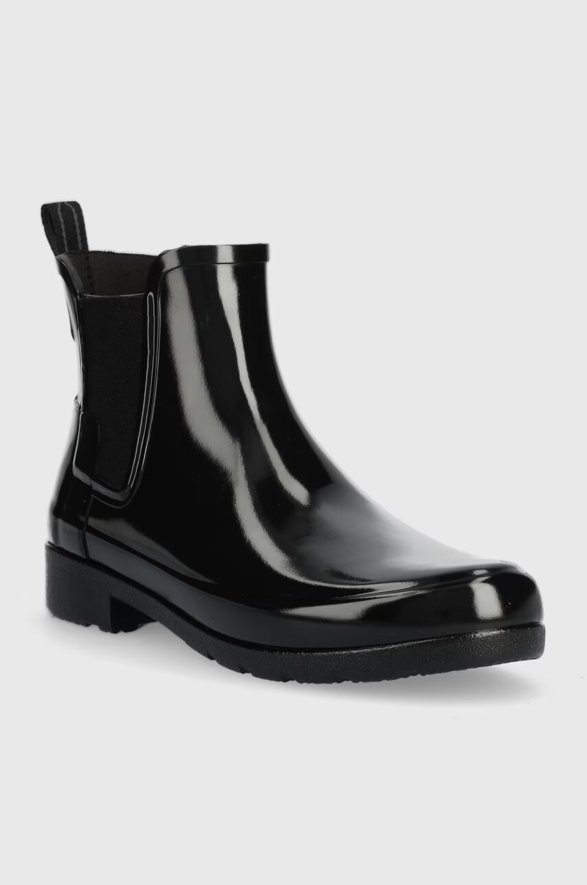 Hunter Гумени ботуши Refined Chelsea Gloss Refined Chelsea Gloss в черно WFS2201RGL - Pepit.bg